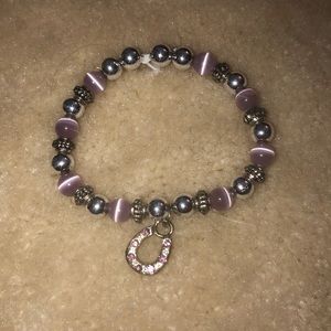 Purple horseshoe bracelet